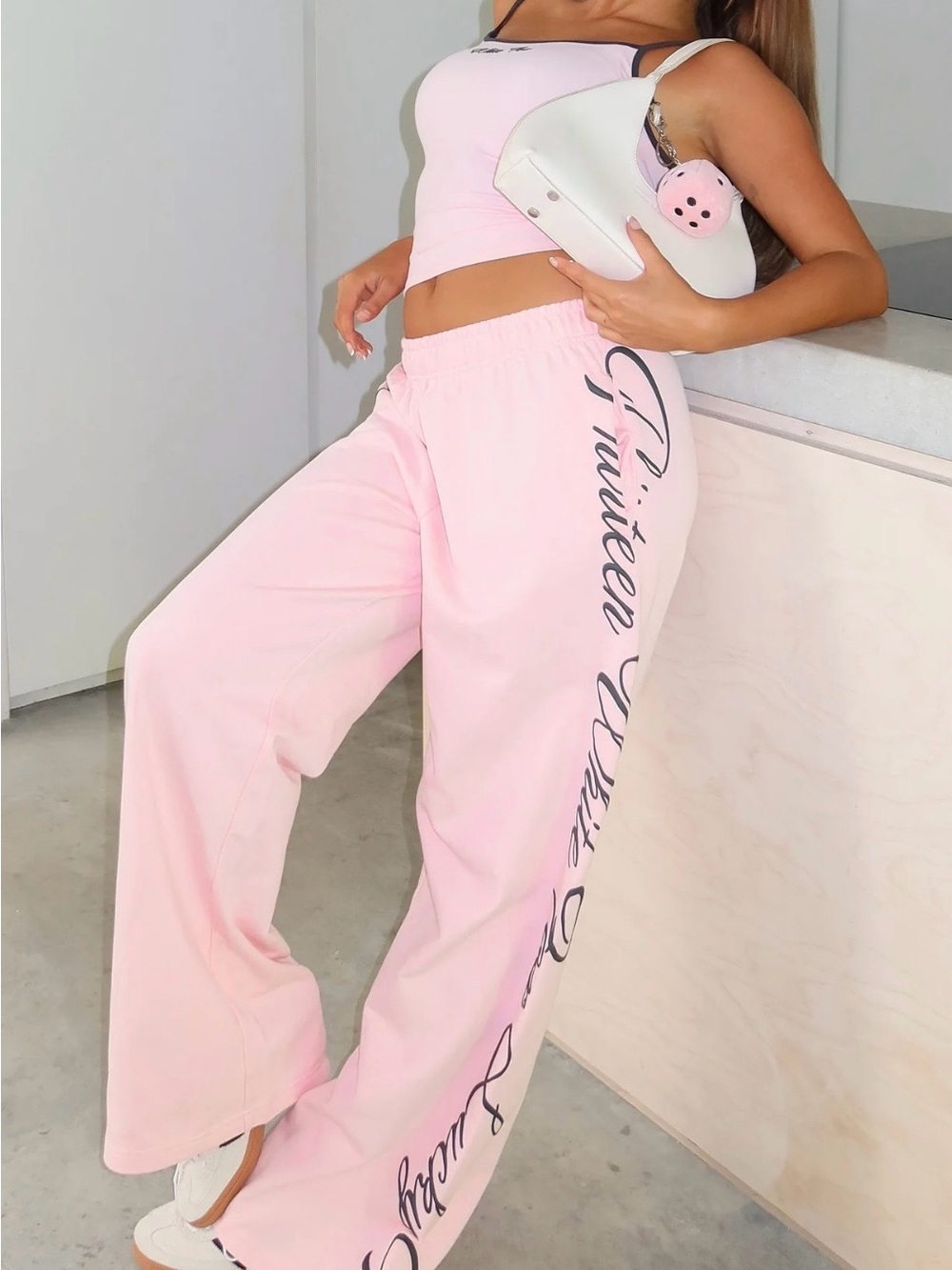 White Fox Boutique Wide-Leg Sweatpants